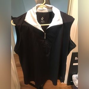 Jofit golf sleeveless top. Black and white size 2xl
